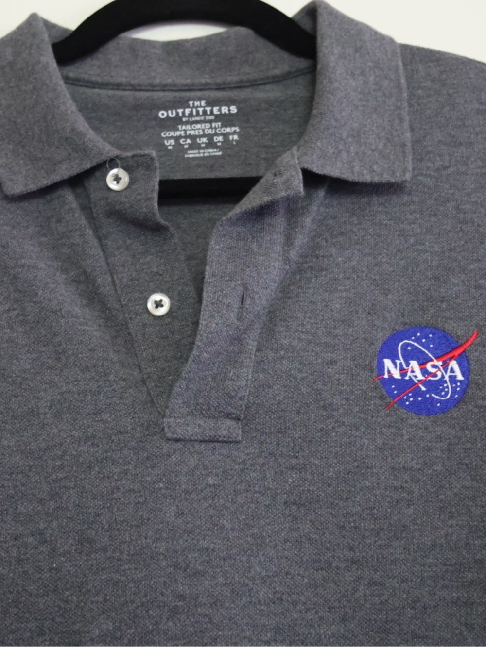 Authentic NASA Polo from NASA. Gray - Medium